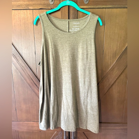 TORRID✨Green Classic Fit Tank - Picture 1 of 5